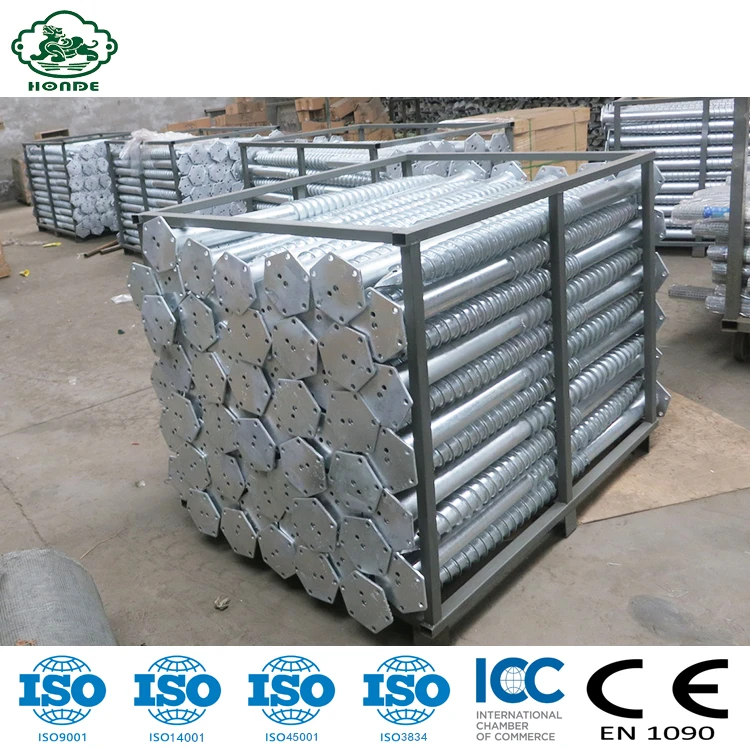 Galvanized Ground Screws For Easy Installation